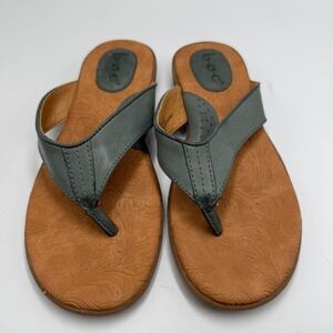 b.o.c Womens‎ Size 8M Blue Gray Thong Sandals Comfort Casual Shoes